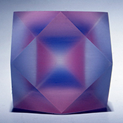 pink and blue cube